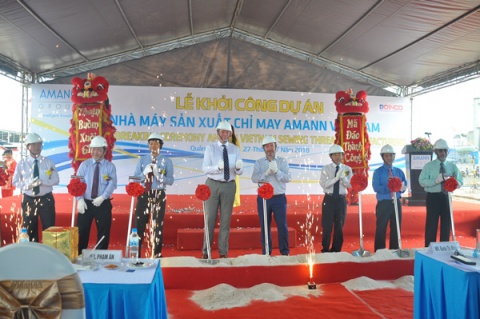 COMMENCEMENT CEREMONY OF AMANN VIETNAM SEWING THREADS MANUFACTURING FACTORY